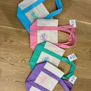 Bundled Set of Trader Joe’s mini Canvas Tote Bag Set - Multicolor: 4 for $35